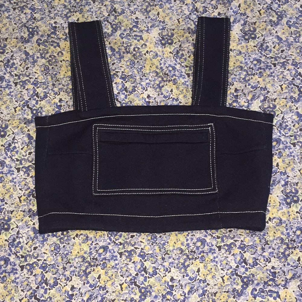 Dark Denim Black Crop Top! Never worn!!!
